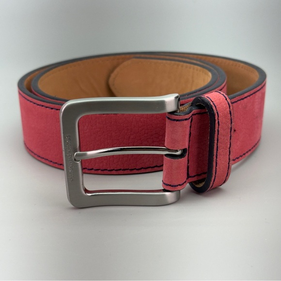 Vineyard Vines Pink Leather Belt - Picture 1 of 7
